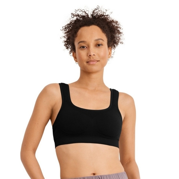 Jockey Seamfree Jersey Sports Bra Black Size XL - Picture 2 of 7